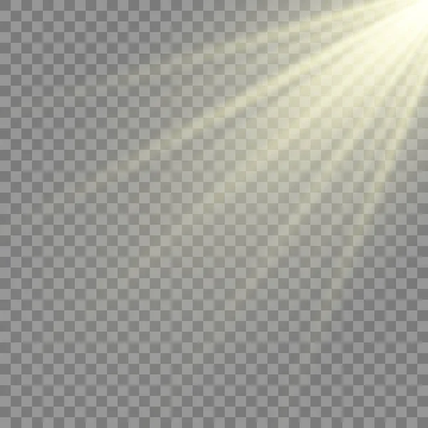 Vector Transparant Zonlicht Speciale Lens Flitslicht Effect Front Zon Lens — Stockvector