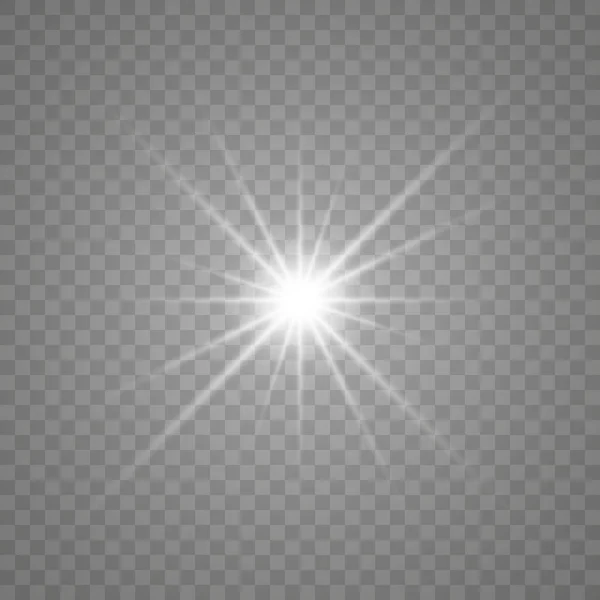 Explosión Explosión Luz Blanca Brillante Con Transparente Decoración Efecto Fresco — Vector de stock