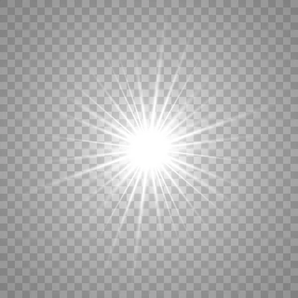 Wit Gloeiend Licht Explosie Met Transparant Cool Effect Decoratie Met — Stockvector