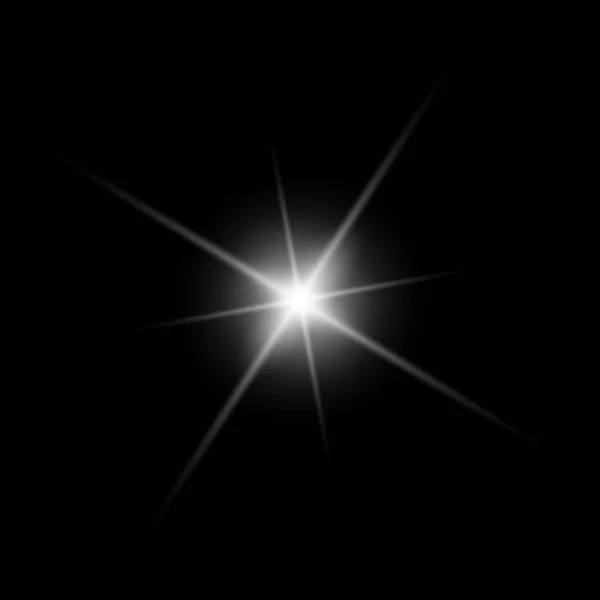 Біле Сяюче Світло Вибухне Прозорим Крутий Ефект Прикраси Променевими Блискітками — стоковий вектор