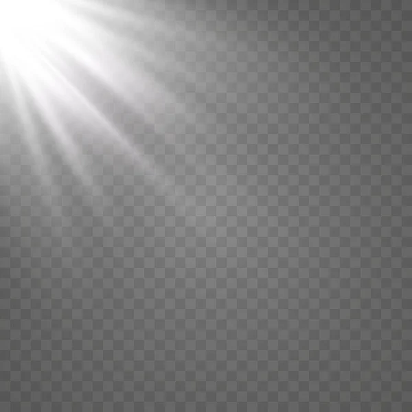 Vector Transparant Zonlicht Speciale Lens Flitslicht Effect Front Zon Lens — Stockvector