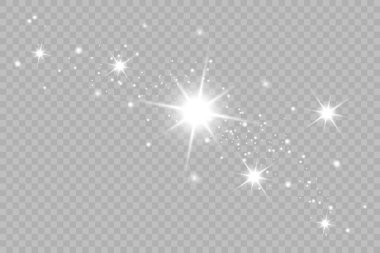 Vektör şeffaf güneş ışığı özel mercek parlaması