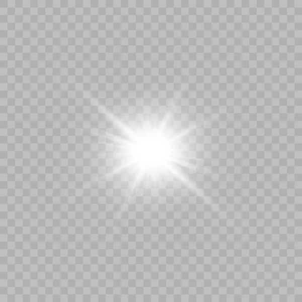 矢量透明太阳光特殊透镜照明弹 — 图库矢量图片
