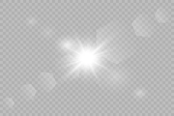 Vektor Transparentes Sonnenlicht Spezielle Linsenschlag — Stockvektor