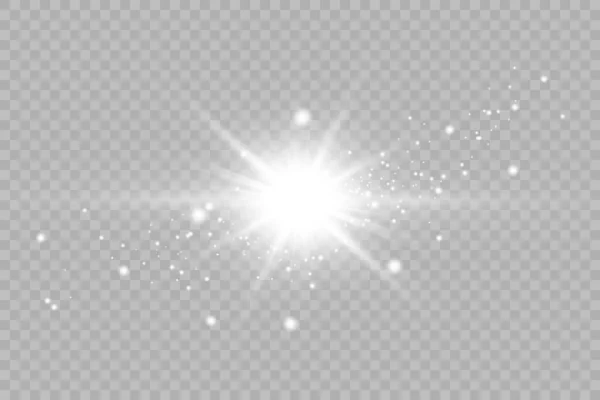 Vector Transparant Zonlicht Speciale Lens Flare — Stockvector