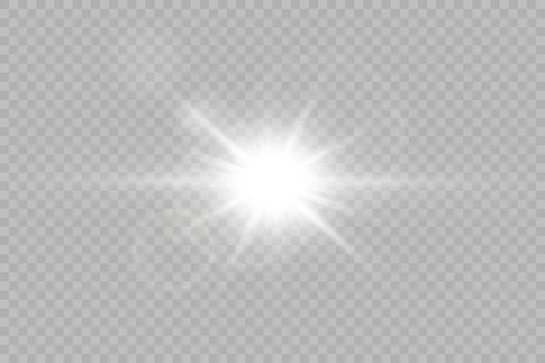 Flare Lentille Spéciale Lumière Solaire Transparente Vectorielle — Image vectorielle
