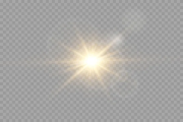 Vector Luz Solar Transparente Destello Lente Especial — Archivo Imágenes Vectoriales