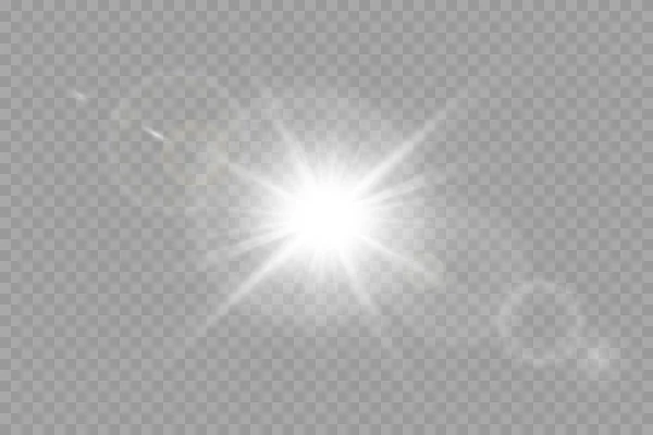 Vector Transparant Zonlicht Speciale Lens Flare — Stockvector