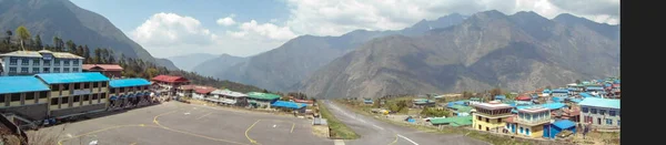 Aéroport Lukla Népal Entrée Trek Everest Base Camp — Photo