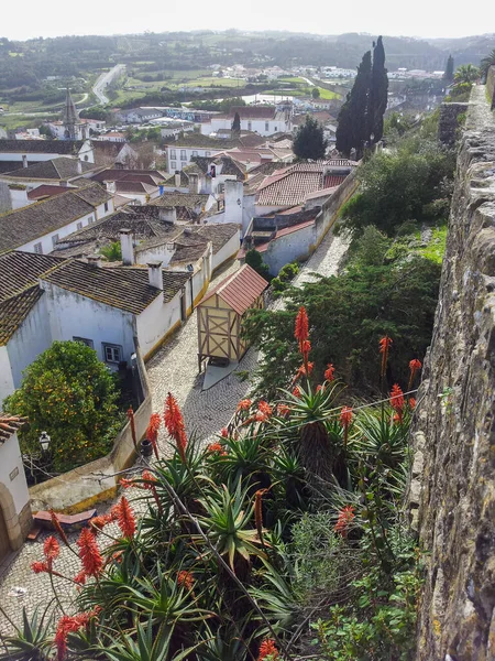 Město Obidos Portugalsku — Stock fotografie