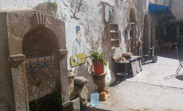 Detail Eines Brunnens Der Medina Von Essaouira Marokko Einem Sommertag — Stockfoto