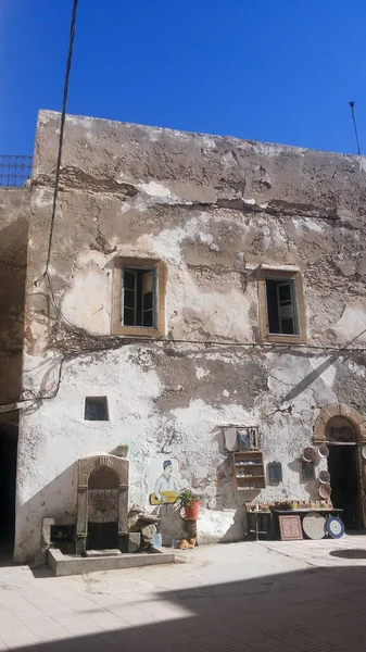 Detail Einer Mauer Der Medina Von Essaouira Marokko Sommertag — Stockfoto