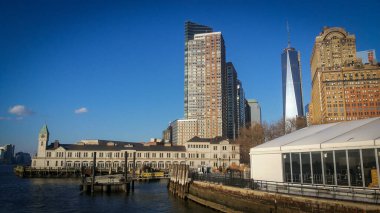 Manhattan, New York 'taki güzel liman manzarası