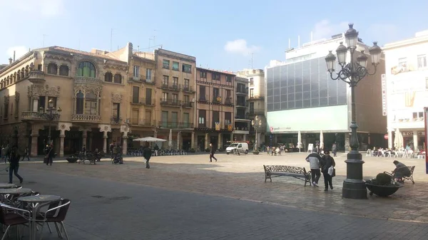 Plaza Del Ayuntamiento Reus Spain Catalonia Gaudi Center — 스톡 사진