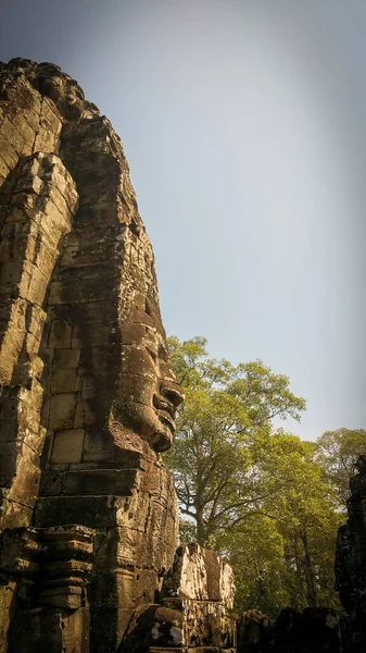 Twarze Świątyni Bayon Akgkor Thom Siem Reap Kambodża — Zdjęcie stockowe