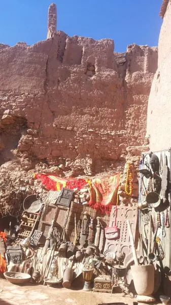 Ver Dentro Ait Ben Haddou Marruecos Una Hermosa Tienda Casas —  Fotos de Stock