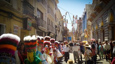 Bolivya 'nın Tarija kentinin sokaklarında 