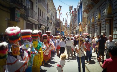 Bolivya 'nın Tarija kentinin sokaklarında 
