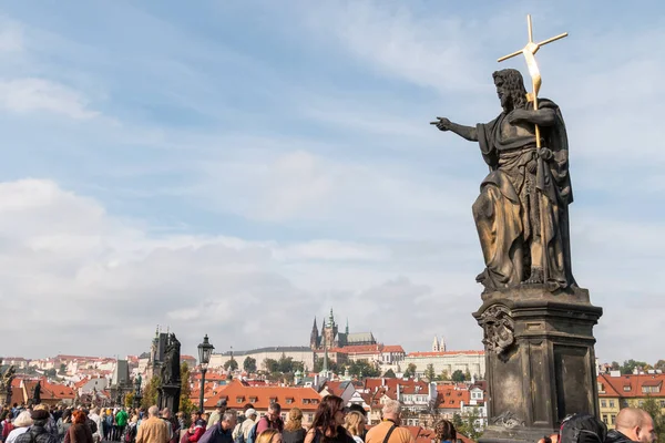 Pomnik Most Karola Pradze Republika Czeska — Zdjęcie stockowe