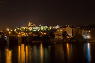 St. Vitus Katedrali, Prague, Çek Cumhuriyeti, gece
