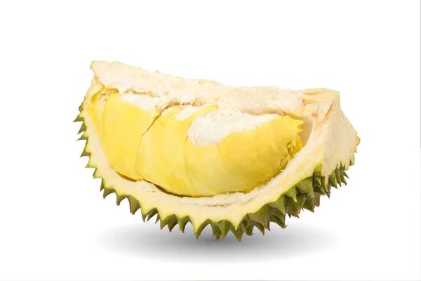 İzole olmuş Durian meyveleri beyaz arka planda olgunlaşmış, güneydoğu Asya Tayland 'ın meyvelerinin kralı güçlü kokulu meyveler..
