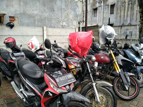 Wtc Jacarta Indonésia Abril 2020 Moto Que Estava Estacionada Nela — Fotografia de Stock