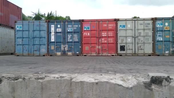 Port Sunda Kelapa Atmosphère Des Travailleurs Qui Transportent Des Marchandises — Video