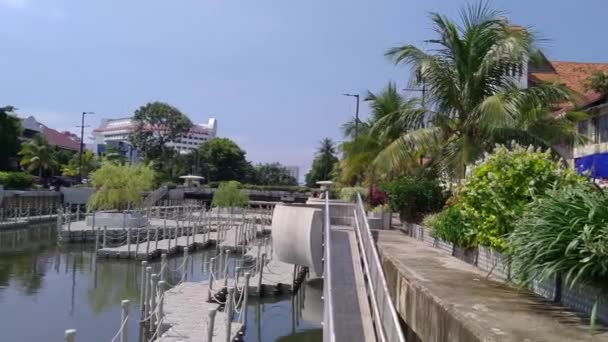 Kota Tua Jakarta Indonesien Old Town Tourism Plats Omgiven Gamla — Stockvideo