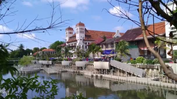 Kota Tua Jakarta Indonesien Old Town Tourism Plats Omgiven Gamla — Stockvideo