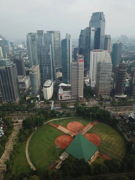 Vista Aérea Foto Edifício Céu — Fotografia de Stock