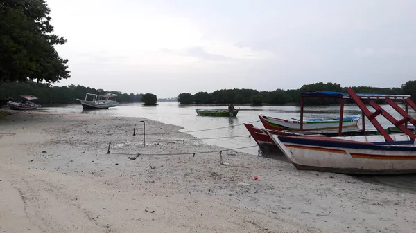 Seribu Island Jacarta Indonésia Junho 2018 Uma Coleção Barcos Pesca — Fotografia de Stock