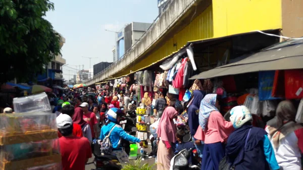 Pasar Pagi Yakarta Indonesia Julio 2018 Animado Ambiente Mercado Vendedores — Foto de Stock