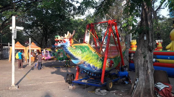 Monas Jakarta Indonesia August 2018 Atmosphere Children Playground Day — стоковое фото