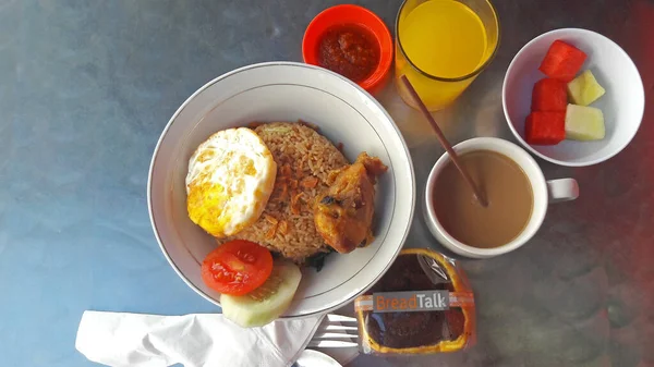 Pantai Pandawa Bali Indonesia Desember 2018 Sarapan Hotel Untuk Tamu — Stok Foto