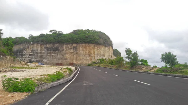 Atmósfera Carretera Playa Melasti Bali Con Condiciones Que Son Bastante — Foto de Stock