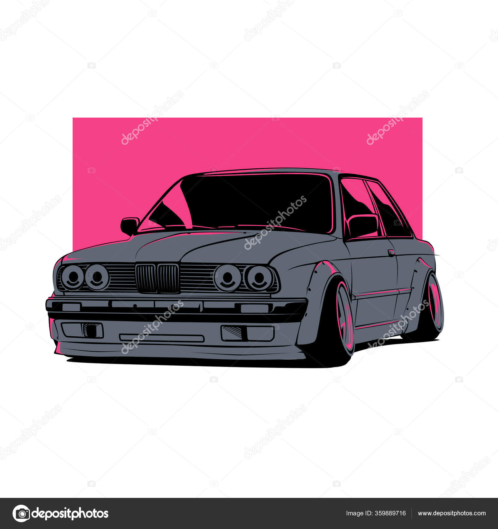 bmw car silhouette vector