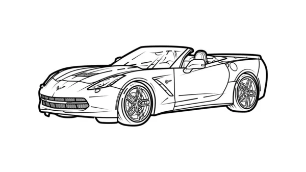 Μοντέρνο Αυτοκίνητο Chevy Corvette — Διανυσματικό Αρχείο