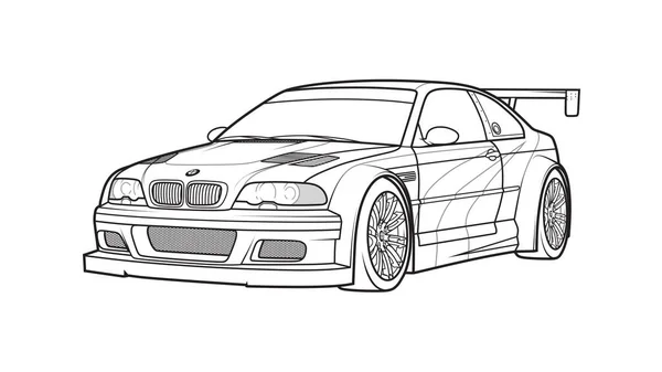 M3Mw Game Sport Car Tuning — Vector de stock