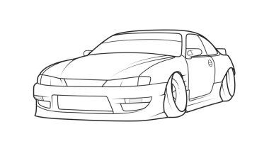 Nissan Silvia S15 Page Coloring Pages
