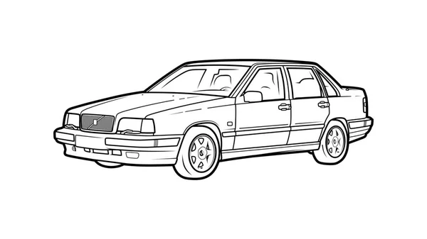 850 Classic Bil Sedan — Stock vektor