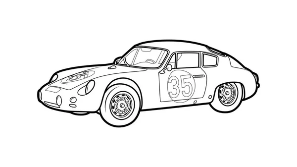 356 Classic Sport Car — Vettoriale Stock