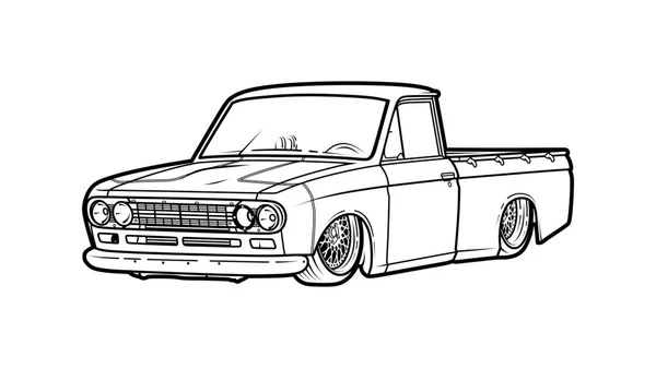 Stance Old School Pickup — стоковый вектор