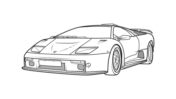 Diablo Clássico Super Car — Vetor de Stock