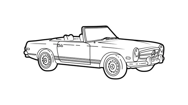 280 Sel Cabriolet Vintage — Image vectorielle