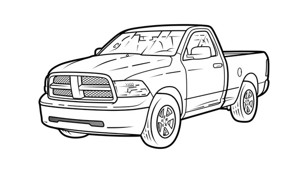 Ram Pickup Car — Stock Vector
