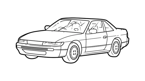 Coloriage S13 Classic Sportcar — Image vectorielle
