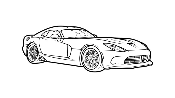 Viper Super Coche — Vector de stock