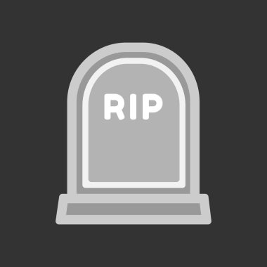 RIP metin vektörü sanat ikonu tasarımı olan basit mezar taşı