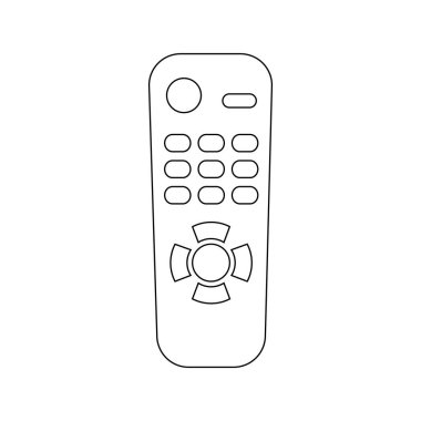 Basit TV uzaktan kontrol vektör çizimi çizimi tasarımı