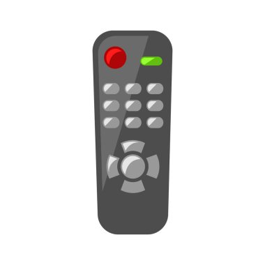 Basit siyah TV uzaktan kumanda vektör çizimi tasarımı